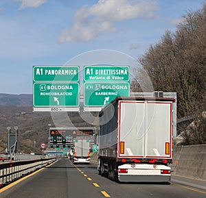 important road junction on Central Italy on the motorway photo