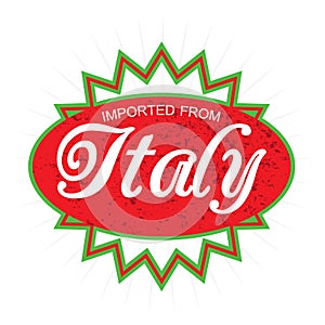 Imported from Italy Product Label