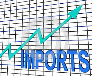 Imports Graph Chart Shows Increase Purchase Abroad photo
