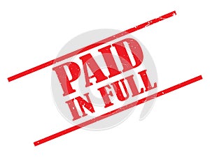 Paid in full stamp