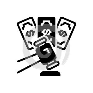 Black solid icon for Impose, inflict and foist