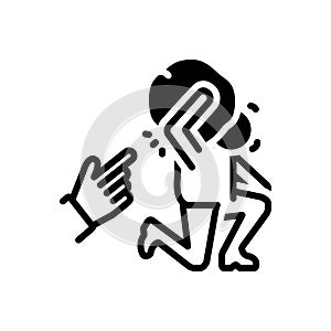 Black solid icon for Impose, inflict and foist