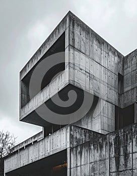 Imposing Brutalist Concrete Architecture
