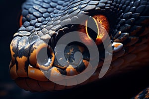 Imposing Phyton snake macro. Generate Ai