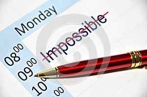 Impossible in the agenda