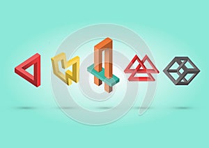 Impossible colorful shapes