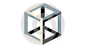 Impossible Cube Illusion, Optical Art, Abstract Geometry