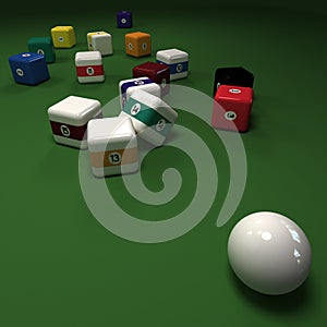 Impossible cubic billiard game