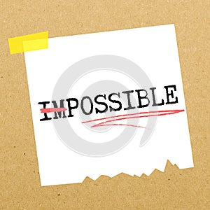 Impossible is possible baner