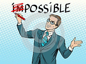 Impossible possible business concept