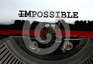 Impossible but possible written