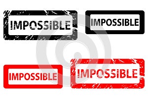 Impossible rubber stamp