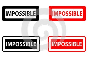 Impossible rubber stamp
