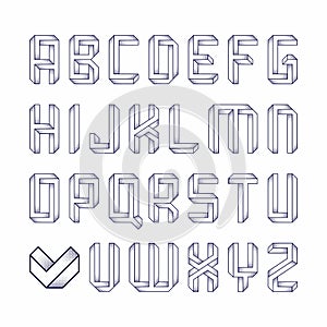 Impossible shape font photo