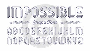 Impossible shape font