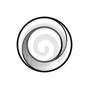 Impossible shape. Optical Illusion. Web design element. Line design