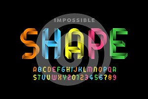 Impossible shape style font