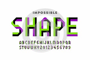 Impossible shape style font photo