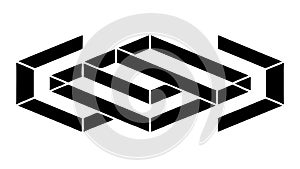 Impossible Staircase Pattern Ã¢â¬' Escher-style Geometric Art Vector, vector design Generative AI