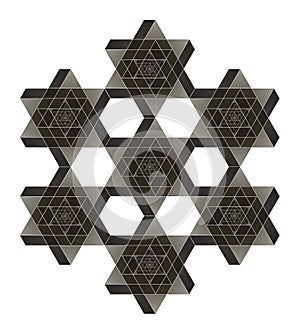 Impossible star of David