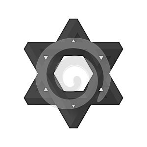 Impossible star of David. Vector