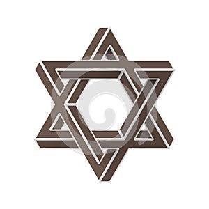 Impossible star of David