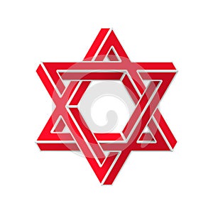 Impossible star of David