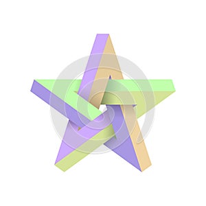 Impossible star. Vector Illustrstion