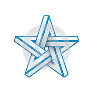 Impossible star. Vector Illustrstion