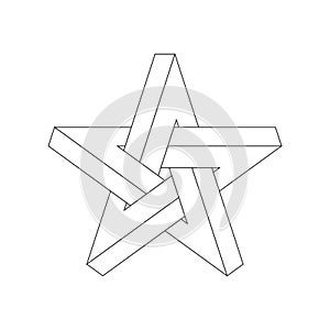 Impossible star. Vector Illustrstion