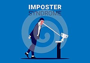 Imposter syndrome concept. Vector