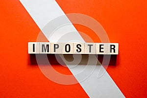 Imposter word concept on cubes