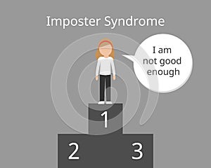 Impostor Syndrome and make you feel that you are still not good enough vector