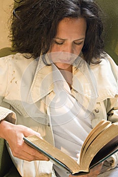 Impoverished Woman Reading