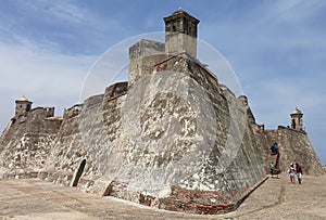 The impregnable ancient fortress in Cartagena, Colombia