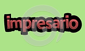 IMPRESARIO writing vector design on a green background