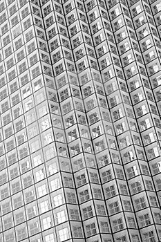 Impressing glassworks. Skyscraper modern city architecture. Modern building architecture. Sky reflects in mirror glass photo