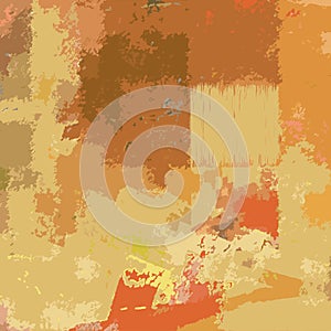 Modern Abstract Vector Illustration from Digital Painting with Squares Orange Colors