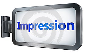 Impression on billboard background