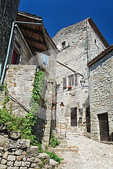 Impression of the village Balazuc in the Ardeche region of Fran