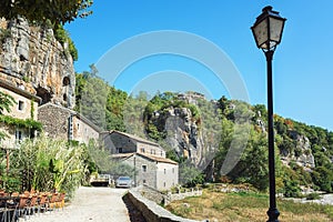 Impression of the village Labeaume in the Ardeche region of Fra