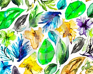 An impressionist watercolour painting style image of a pattern