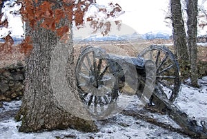 Impressionistic Style Artwork of an American Civil War Cannon