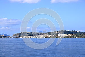 Impressions of the Baia Pozzuoli from the boat, Naples Italy