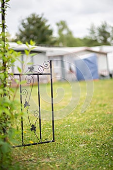 Impressions on a campsite on a sunny day