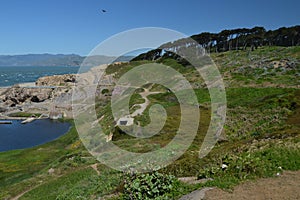 Impressions from the Lands End in Golden Gate Recreation Area in San Francisco from April 27, 2017, California USA