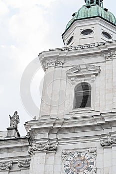 Impressive architecture of the Cathedral of Saints Rupert and Virgil in Austria