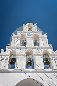 Impressive Bell Tower in Megalochori Village, Santorini