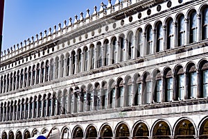 Impressive Biblioteca Nazionale Marciana on Piazza San Marco in Venice.