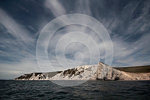 An impressive cliff along the south coast of England
